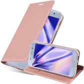 Cadorabo Hoesje geschikt voor Samsung Galaxy A5 2017 in CLASSY ROSE GOUD - Beschermhoes met magnetische sluiting, standfunctie en kaartvakje Book Case Cover Etui