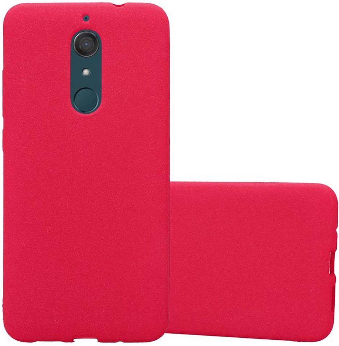 Cadorabo Hoesje geschikt voor WIKO VIEW XL in FROST ROOD - Beschermhoes gemaakt van flexibel TPU silicone Case Cover