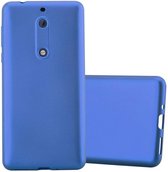 Cadorabo Hoesje geschikt voor Nokia 5 2017 in METAAL BLAUW - Beschermhoes gemaakt van flexibel TPU silicone Case Cover