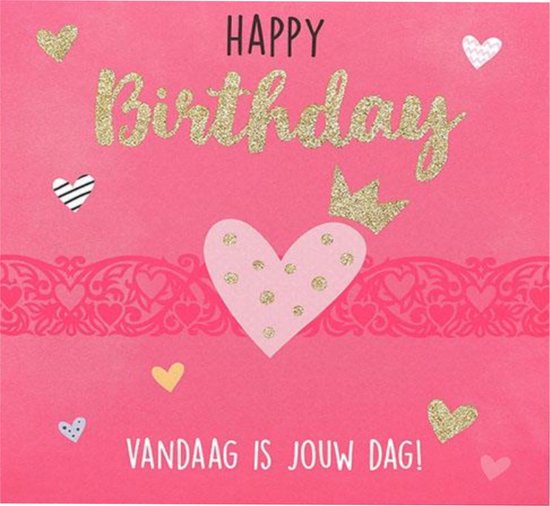 Depesche - Pop up muziekkaart met licht en de tekst "Happy Birthday - Vandaag is jouw dag!" - mot. 015