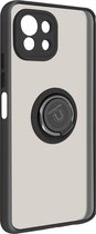 Geschikt voor Xiaomi Mi 11 Lite(5G NE) Bi-materiaal Case Ring Video-Ondersteuning zwart