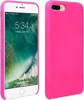 Geschikt voor Apple iPhone 7 Plus/8 Plus siliconen case semi-rigide Soft-touch roze