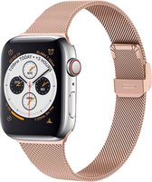 iMoshion Bandje Geschikt voor Apple Watch Bandje Series 1 / 2 / 3 / 4 / 5 / 6 / 7 / 8 / 9 / SE - 38 / 40 / 41 mm - iMoshion Milanees vouwband - Rosé Goud