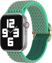 iMoshion Bandje Geschikt voor Apple Watch Bandje Series 1 / 2 / 3 / 4 / 5 / 6 / 7 / 8 / 9 / SE - 38 / 40 / 41 mm - iMoshion Elastisch nylon band - Turquoise