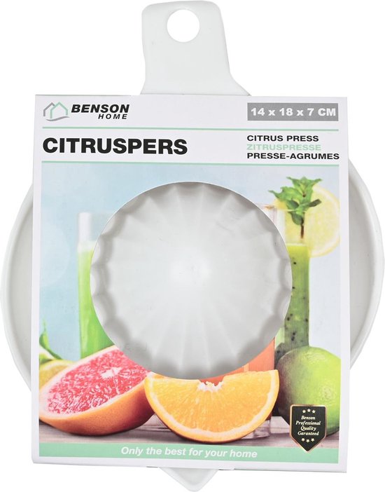 Benson Compacte citruspers - met opvangbak en schenkmond - 14 x 18 x 7 cm - mix van Merkloos — afbeelding 4