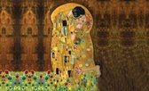 Fotobehang - Vlies Behang - De Kus van Gustav Klimt - Schilderij - Kunst - 104 x 70,5 cm