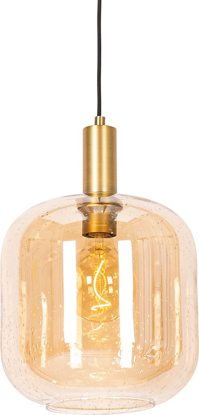 QAZQA zuzanna - Design Hanglamp - 1 lichts - Ø 25 cm - Oranje - Woonkamer | Slaapkamer | Keuken