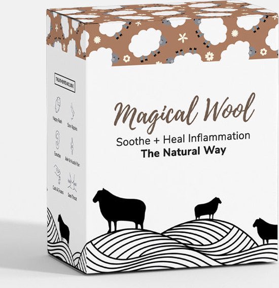 Magical Wool - Natural Product - Wol - Verzorgd en verzacht: Luieruitslag - Oorpijn - Tepelpijn