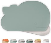 Sølmo® Walvis Placemats voor kinderen - 44cm x 0.2cm x 27cm - Placemats veegbaar - Leder Design PU - BPA Vrij - wasbaar - Placemats - Petrol/Wit