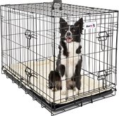 MaxxPet Hondenbench - Bench - Bench voor honden - Hondenbench Opvouwbaar - Incl. Plaid - 107 x 71 x 76 cm