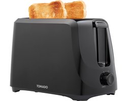 Tomado TBT2000B - Broodrooster – Toaster - 2 sleuven - 6 standen – Ontdooien - 700 watt - Zwart