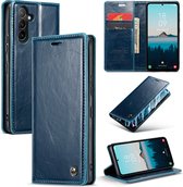 CaseMe - Coque pour Samsung Galaxy A54 5G - Etui Portefeuille à Rabat - Fermeture Magnétique - Blauw