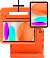 Hoesje Geschikt voor iPad 2022 Hoesje Kinderhoes Shockproof Hoes Kids Case Met Screenprotector - Oranje