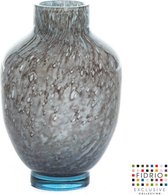 Design Vaas Orion - Fidrio ROCKY GREY - glas, mondgeblazen bloemenvaas - diameter 20 cm hoogte 30 cm