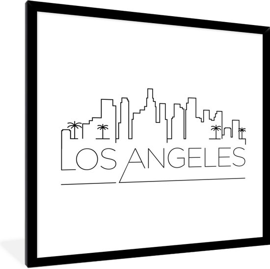 Skyline Los Angeles blanc 40x40 cm