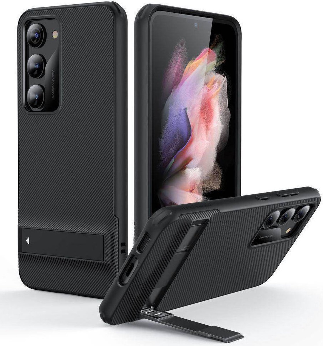 ESR Air Shield Boost Kickstand Hoesje Zwart Geschikt voor Samsung Galaxy S23