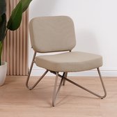 Bronx71® Scandinavische fauteuil Viggo taupe gerecyclede stof