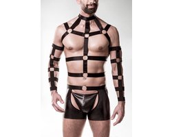 Grey Velvet - Harness Set Kledingset - S/M - Zwart