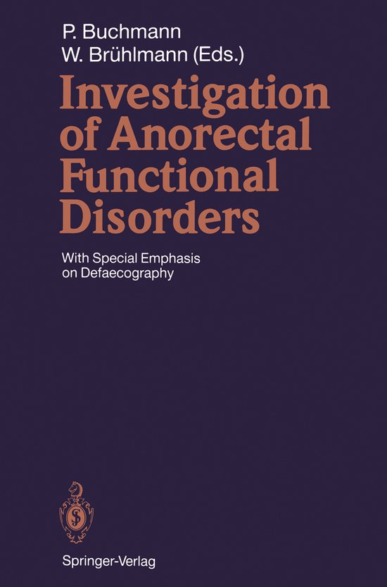 Investigation of Anorectal Functional Disorders - cover