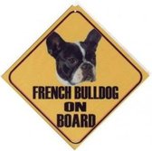 Autobordje Franse Bulldog Zwart/Wit