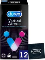 Durex Climax Mutual - Condooms - met Noppen voor Haar Genot en Vertagende Gel voor Hem - 12 Stuks