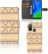 Wallet Book Case Huawei P Smart 2020 GSM Hoesje Aztec Yellow