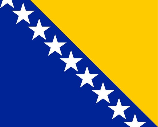 Vlag Bosnische vlag 100x150cm - Glanspoly