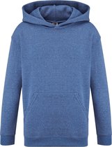 Fruit Of The Loom Kinder Unisex Sweatshirt Met Capuchon / Hoodie (Heather Royaal)