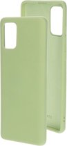 Mobiparts Siliconen Cover Case Samsung Galaxy A71 (2020) Pistache Groen hoesje