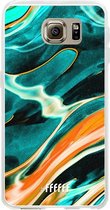 Samsung Galaxy S6 Hoesje Transparant TPU Case - Fresh Waves #ffffff