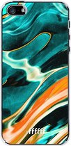 iPhone SE (2016) Hoesje Transparant TPU Case - Fresh Waves #ffffff