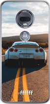 Motorola Moto G7 Hoesje Transparant TPU Case - Silver Sports Car #ffffff