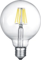 LED Lamp - Filament - Trion Globin XL - E27 Fitting - 8W - Warm Wit 2700K - Transparent Helder - Glas - BES LED
