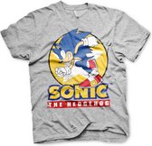 Sonic The Hedgehog Heren Tshirt -XL- Fast Sonic Grijs