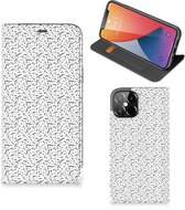 Telefoon Hoesje iPhone 12 Pro Max Flipcase Stripes Dots