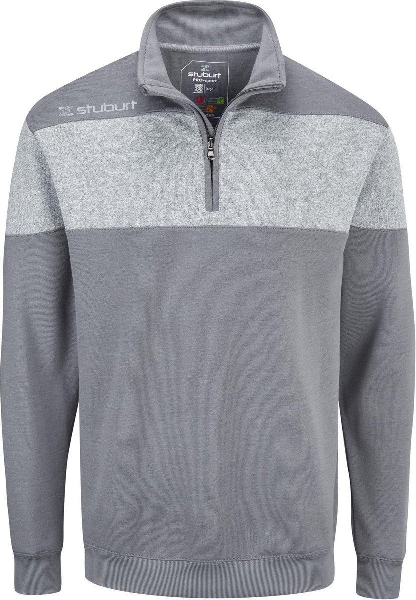 Heren Evolve Performance 1/4 Zip Golf Sweater - Grijs