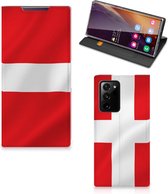 Telefoon Hoesje Geschikt voor Samsung Galaxy Note 20 Ultra Book Case Deense Vlag