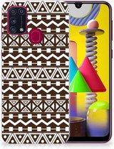 Leuk TPU Backcase Geschikt voor Samsung Galaxy M31 Telefoon Hoesje Aztec Brown