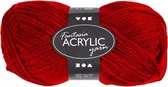 5x stuks bolletjes rood acryl garen 80 meter - Breien/Haken en knutselen