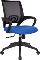 Bureaustoel in hoogte verstelbaar 89-98 cm stof  blauw