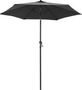 vidaXL Parasol 200x211 cm aluminium antraciet