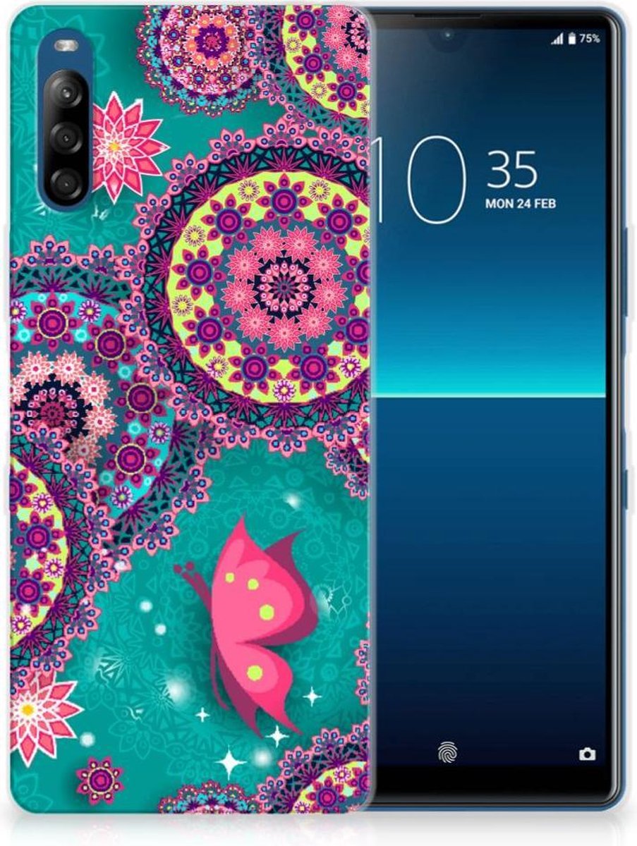 Sony Xperia L4 Hoesje maken Cirkels en Vlinders