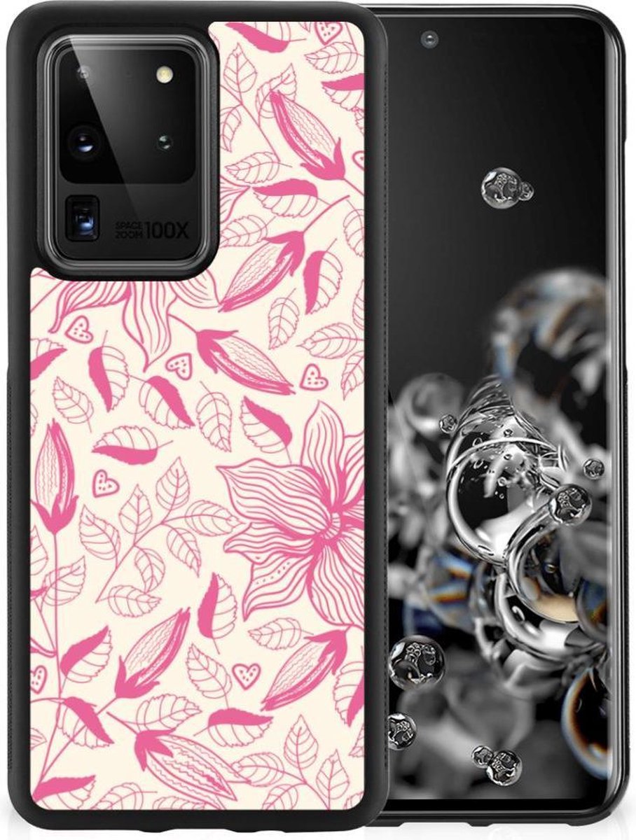 Samsung Galaxy S20 Ultra Skin Case Pink Flowers