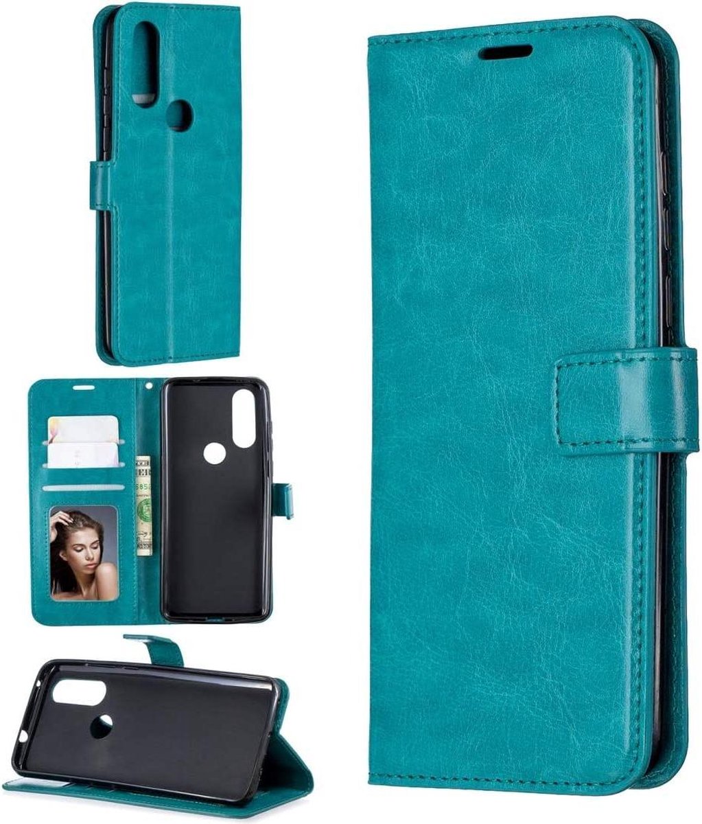 Motorola Moto One Action hoesje book case turquoise