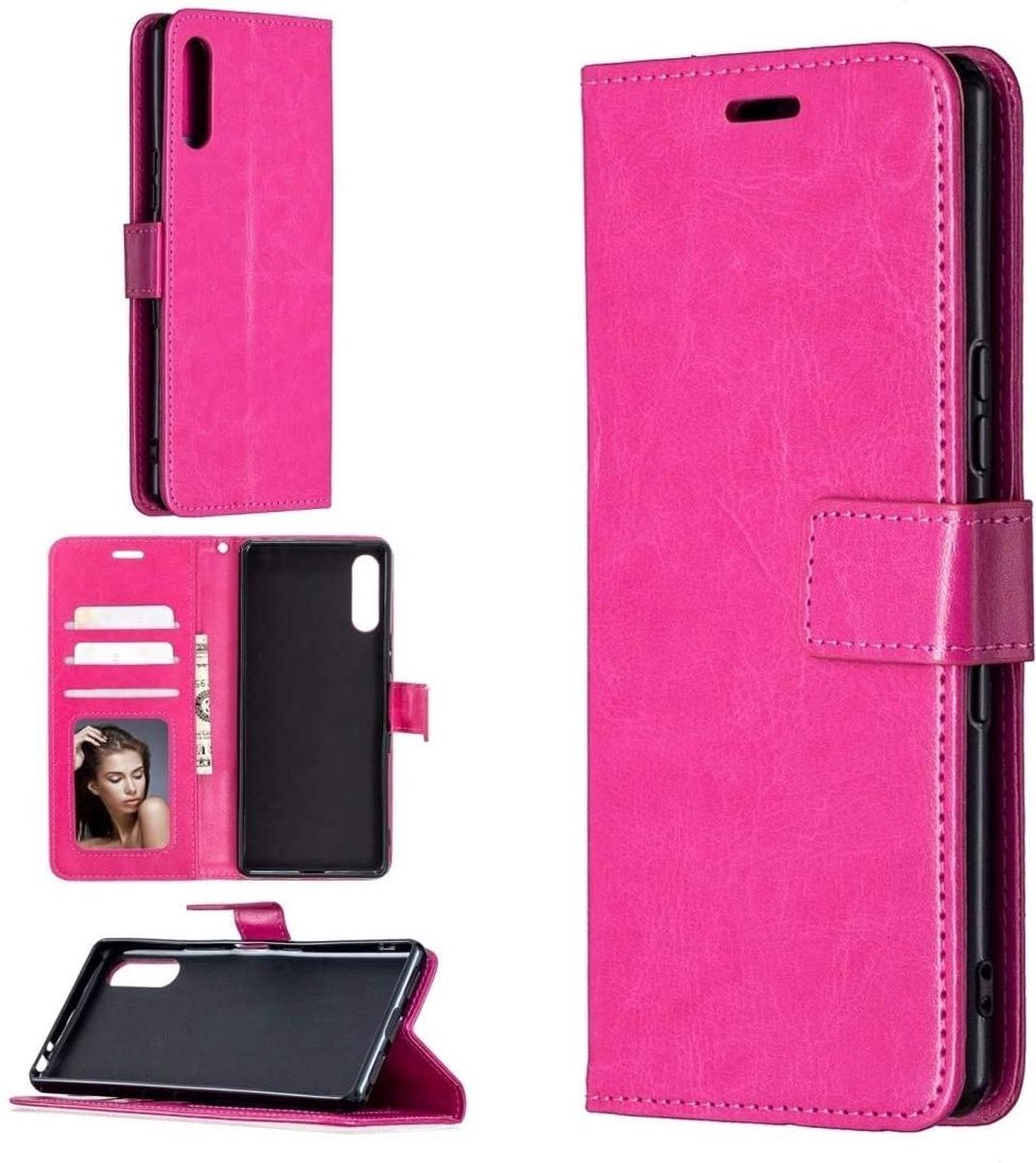 Sony Xperia 10 II hoesje book case roze