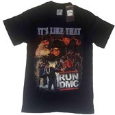 Run DMC Heren Tshirt -S- It's Like That Homage Zwart