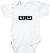 Rompertjes baby met tekst - Ice ice Baby - Romper wit - Maat 50/56