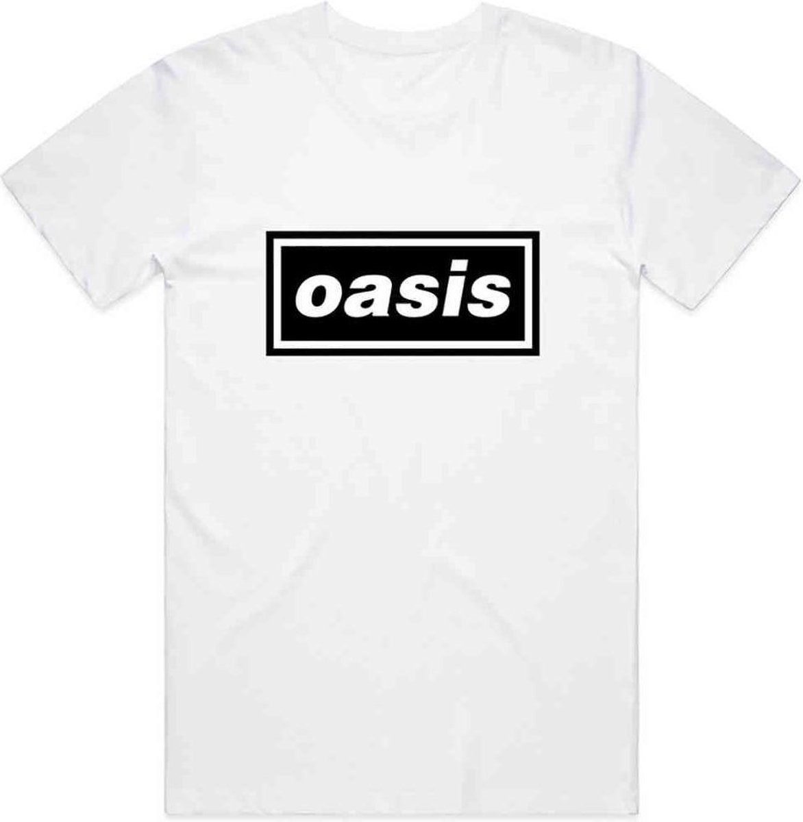 Afbeelding van product Rock Off  Oasis Heren Tshirt -M- Decca Logo Wit  - maat M