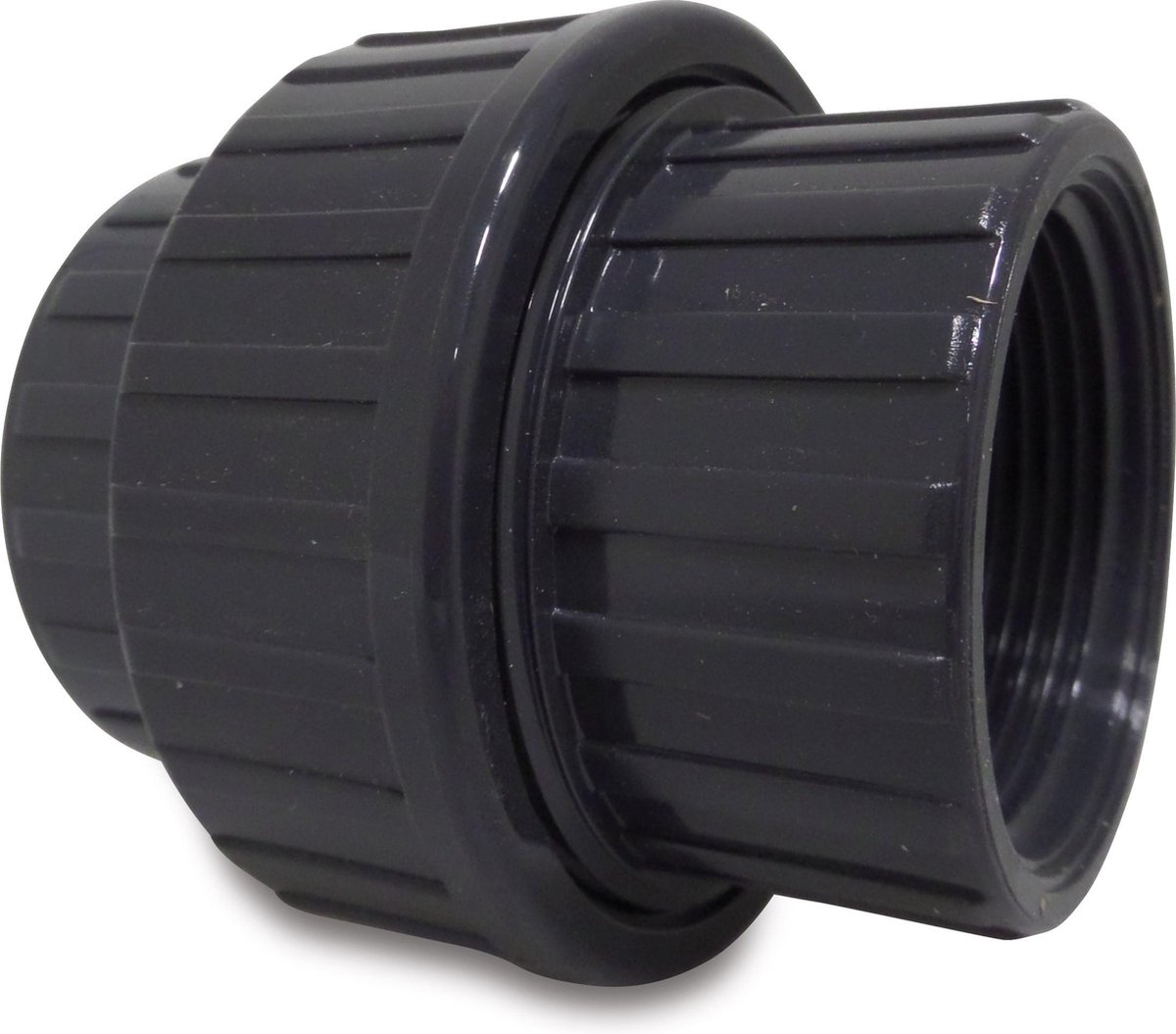 Mega Koppeling PVC-U 3/4" binnendraad 10bar grijs