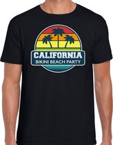 California zomer t-shirt / shirt California bikini beach party voor heren - zwart - California beach party outfit / vakantie kleding /  strandfeest shirt XL